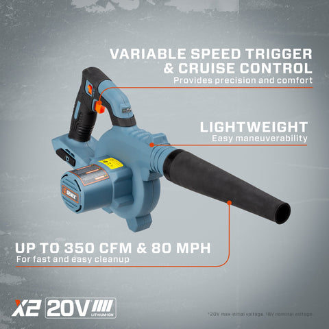 Soplador inalámbrico para el lugar de trabajo de 20 voltios máx.* (solo herramienta), BLX2-M-0